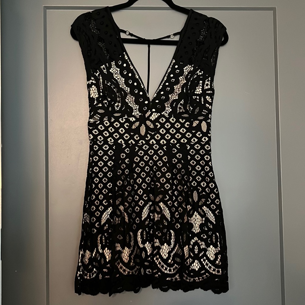 Free People Crochet Mini Dress